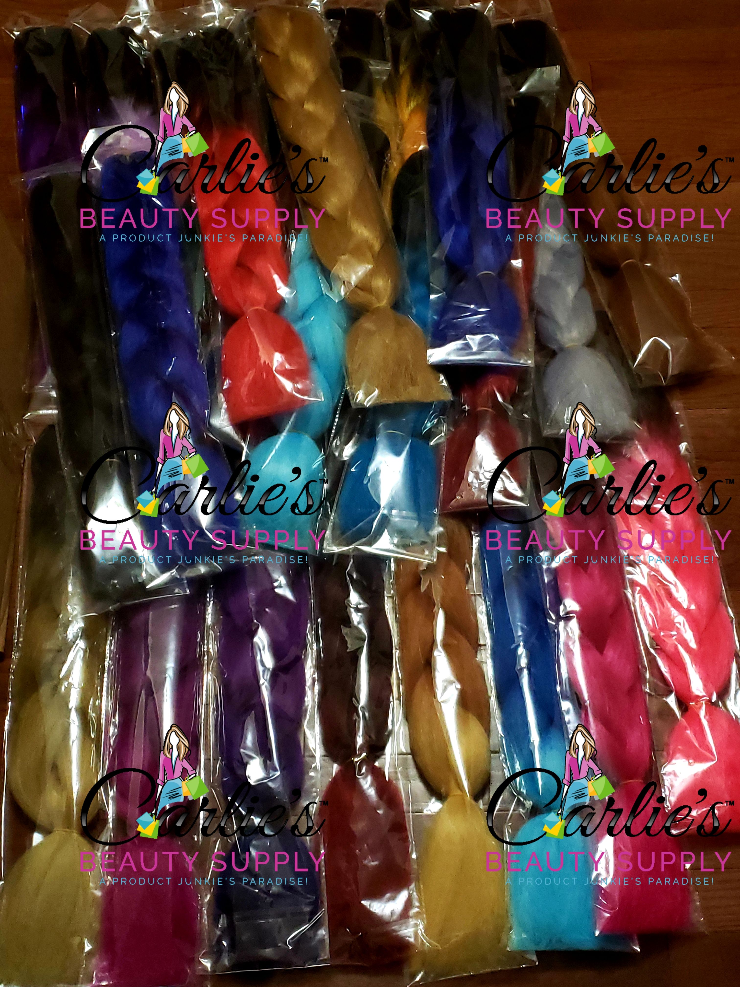 Synthetic Braiding Hair  Assorted Colors - Carlie's Beauty Supply